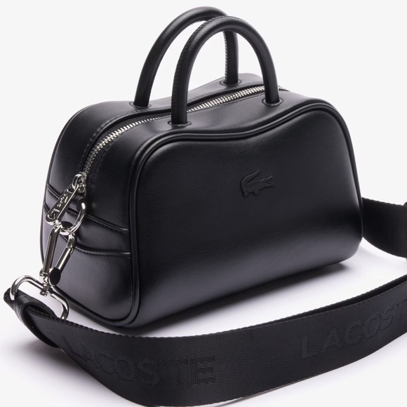 Lacoste MINI LORA Black Leather Bag - Picture 1 of 11